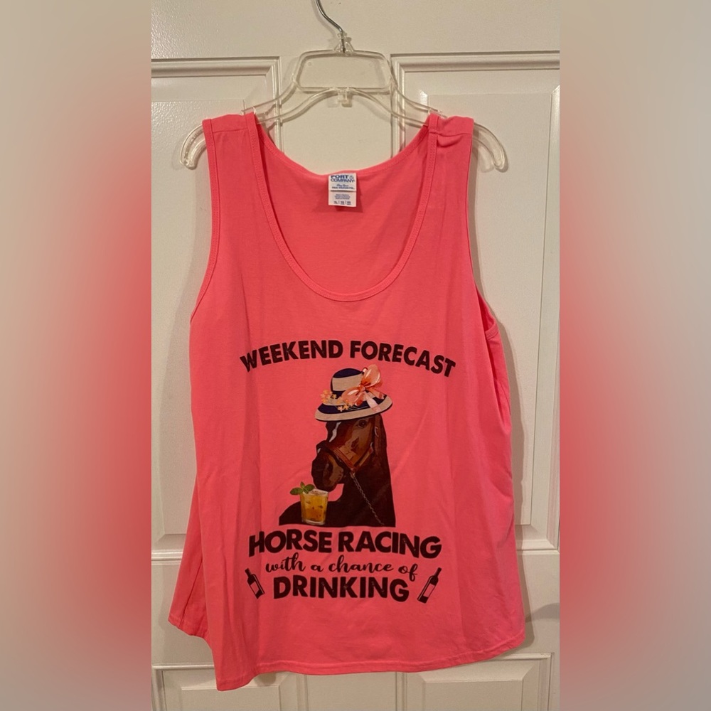 Cute horse racing tank top.